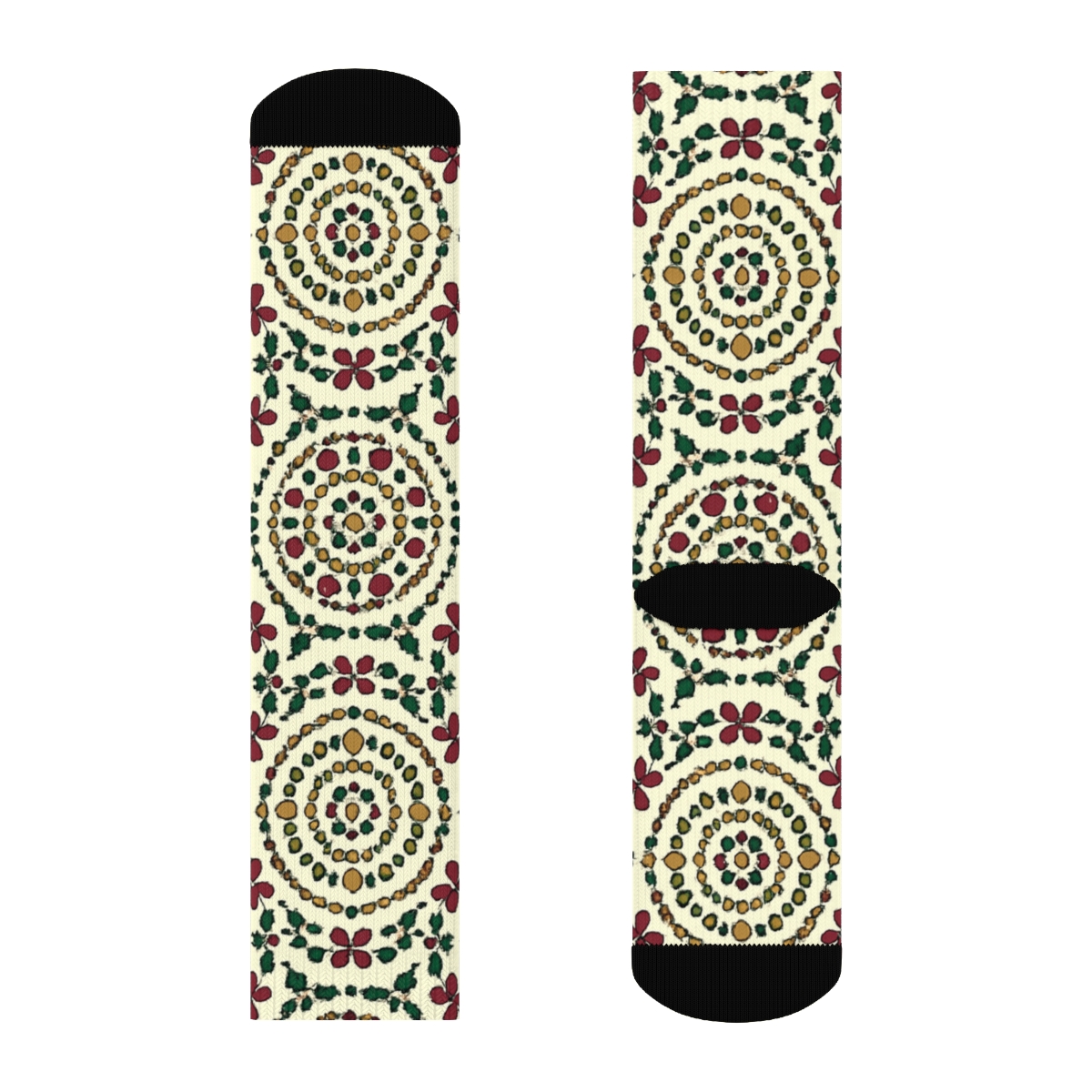 Ornament Mandala For Christmas Chic stylish athletic crew socks