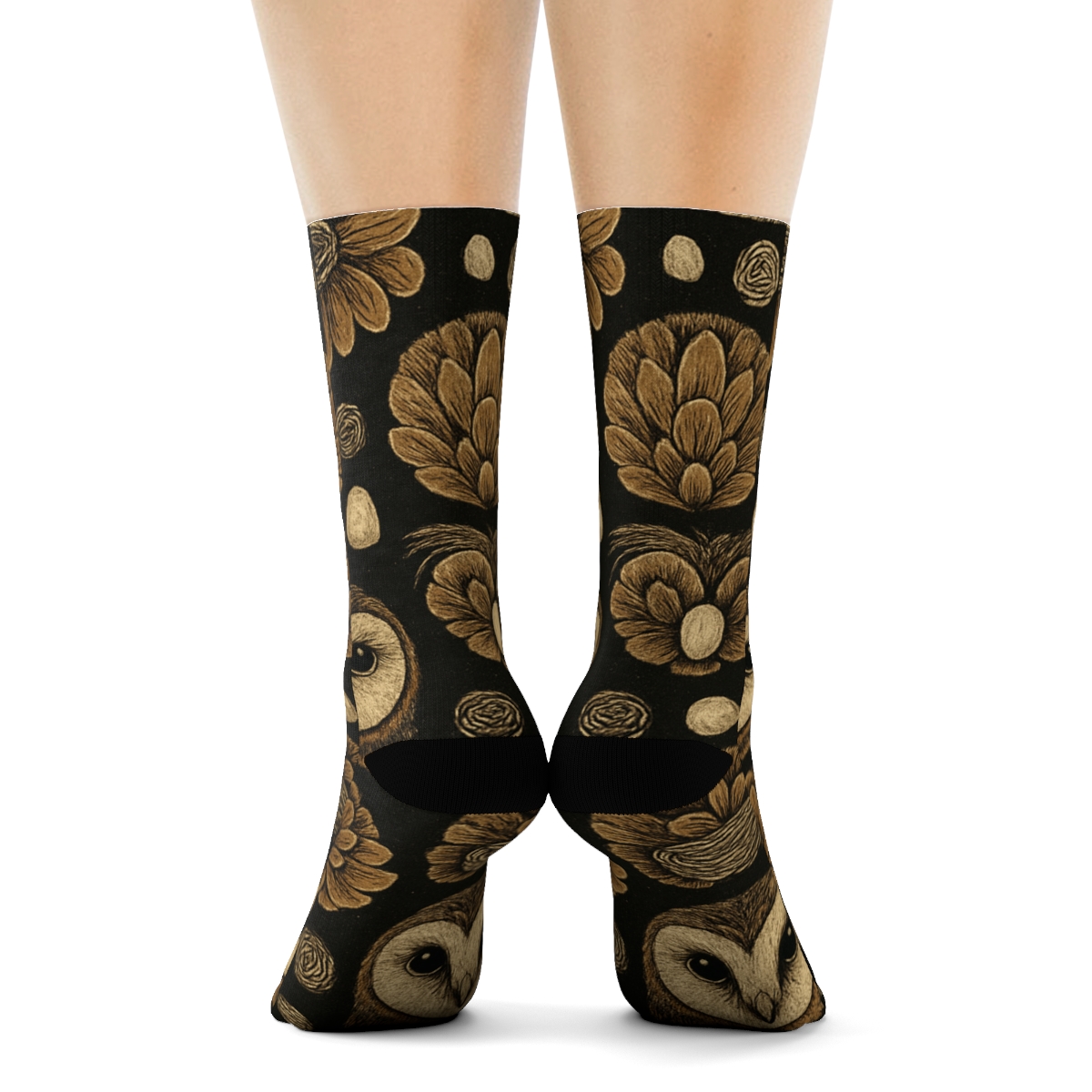 Owl Night Tessellation personalized crew socks
