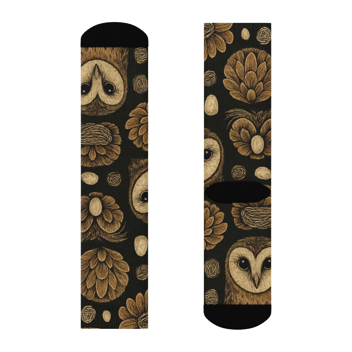 Owl Night Tessellation personalized crew socks