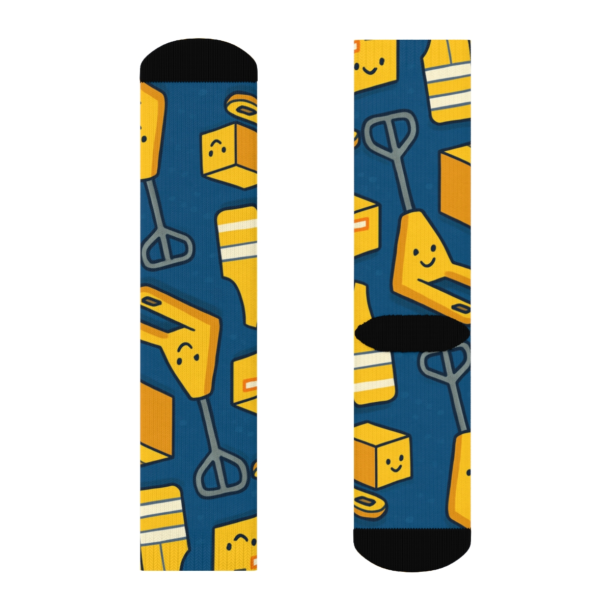 Pallet Jack Parade For Warehouse Worker Print stylish athletic crew socks