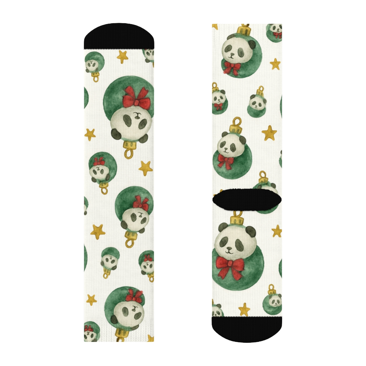 Panda Ornament Scatter trendy patterned crew socks