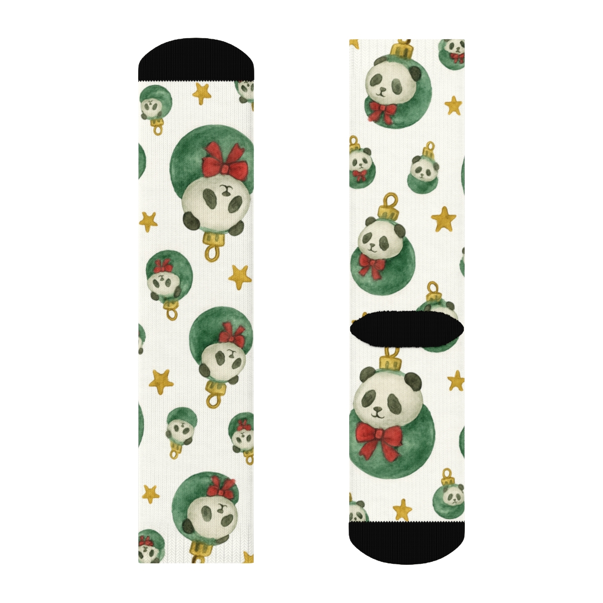 Panda Ornament Scatter trendy patterned crew socks
