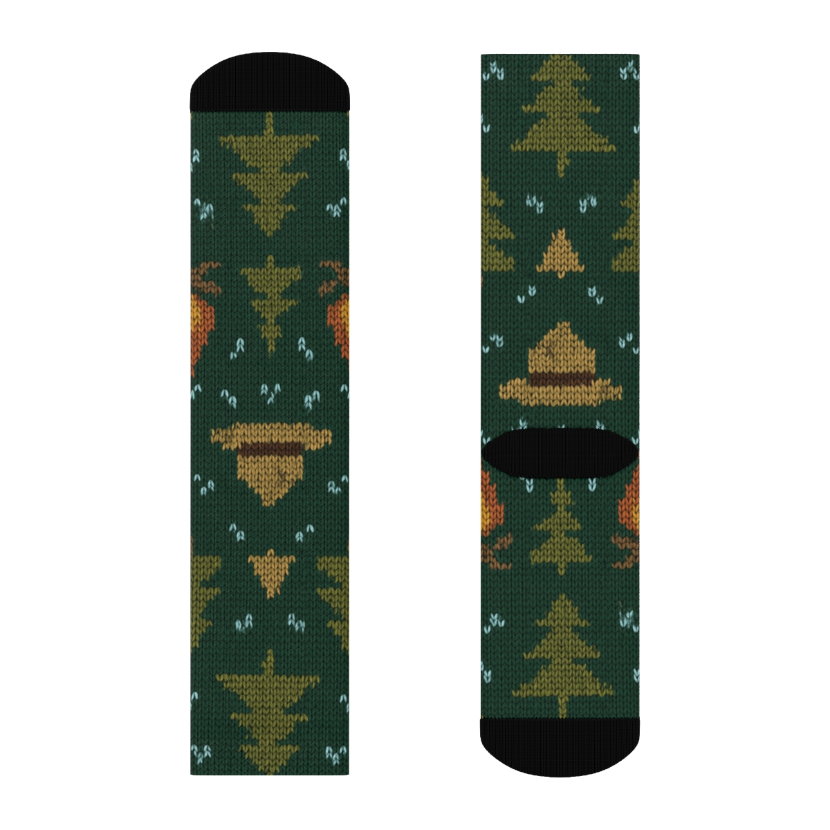 Park Ranger Starline Knitted Path Pattern personalized crew socks