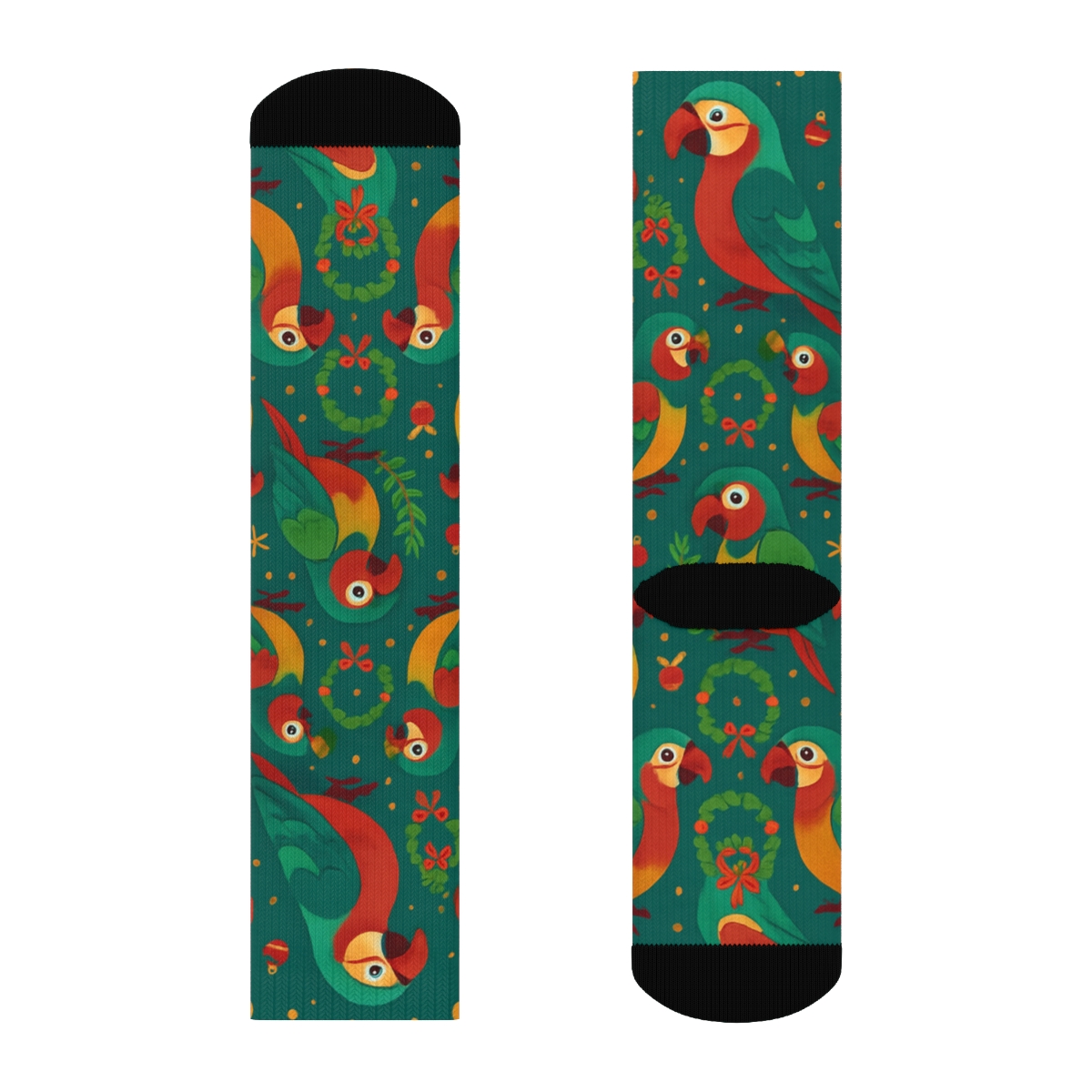 Parrot Festive Mandala premium sports crew socks
