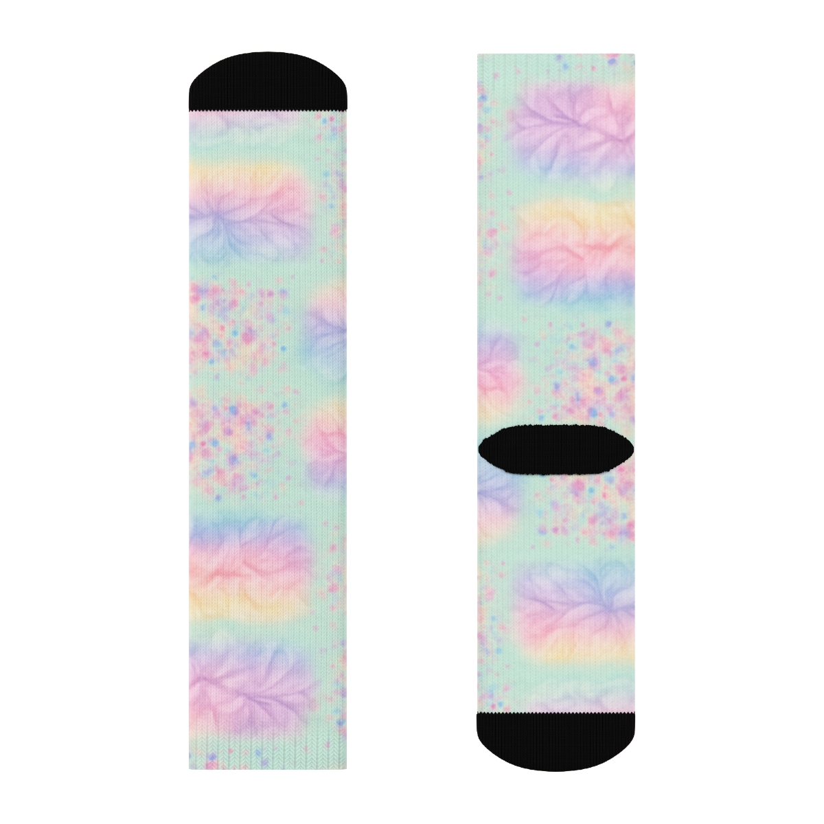 Pastel Crinkle Speckle Bands personalized crew socks