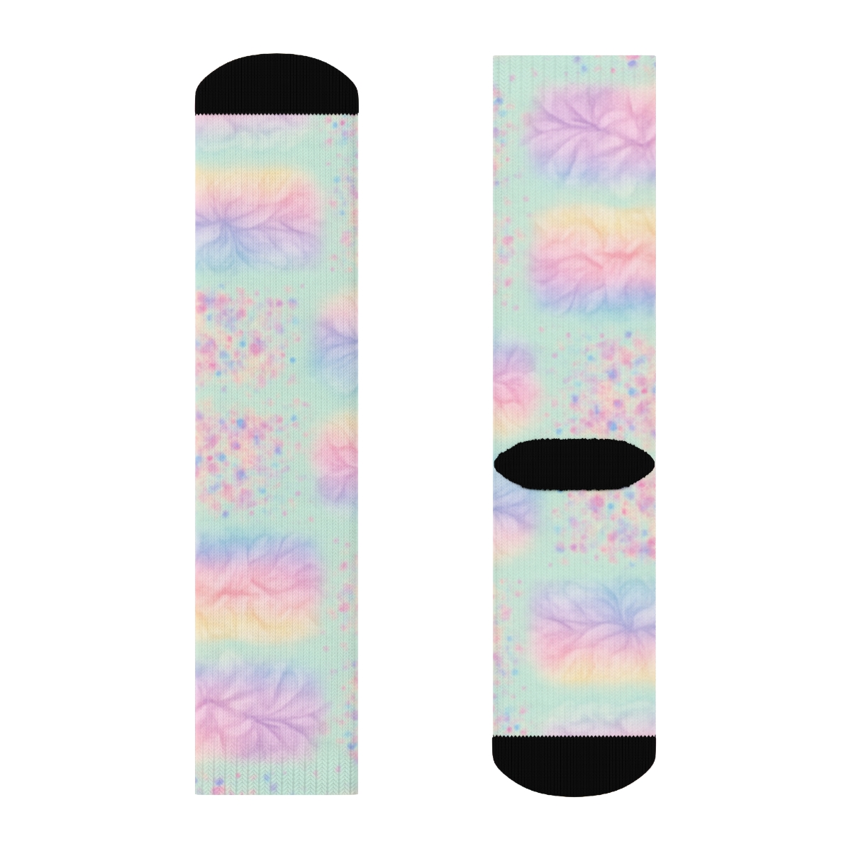 Pastel Crinkle Speckle Bands personalized crew socks