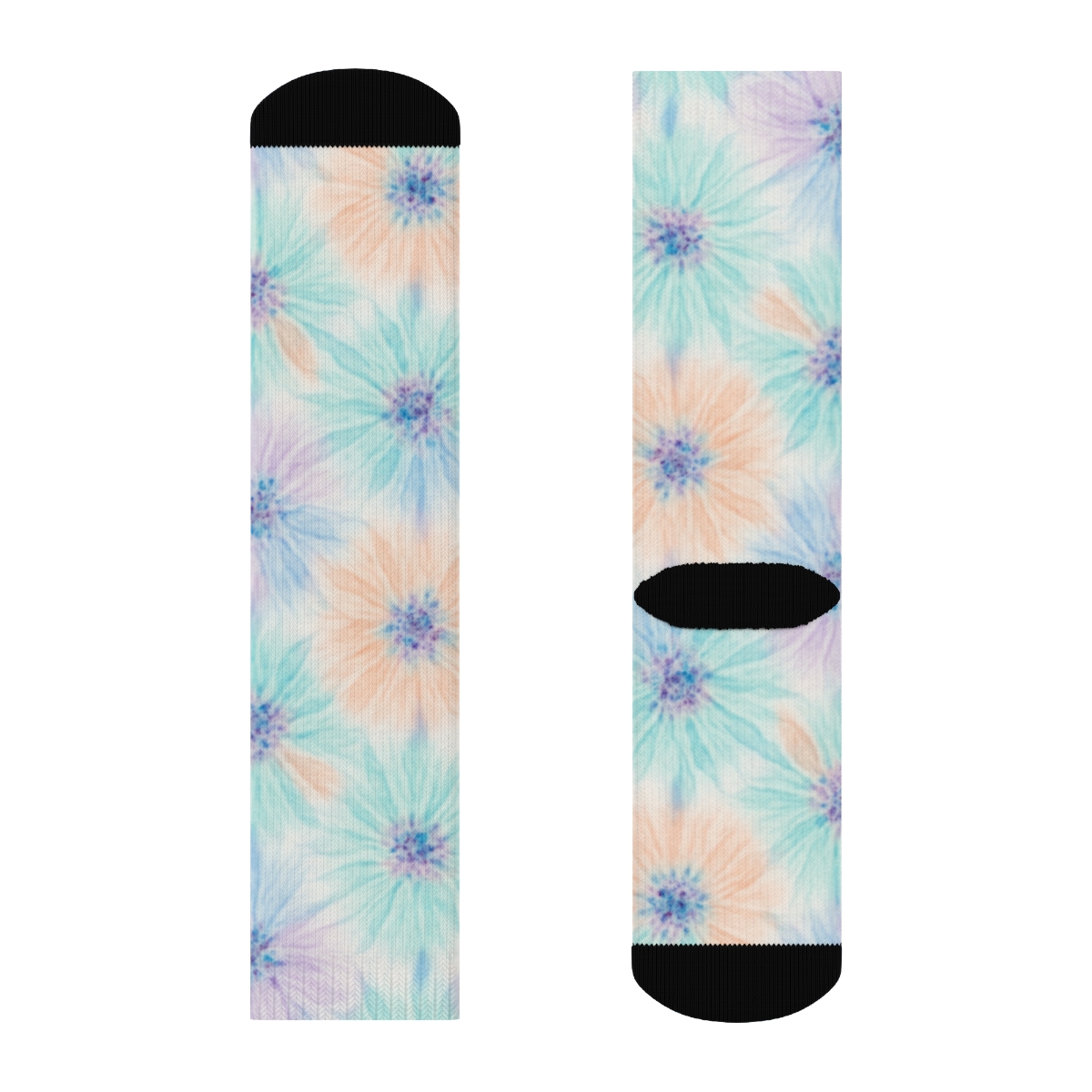 Pastel Starburst Tessellation trendy patterned crew socks