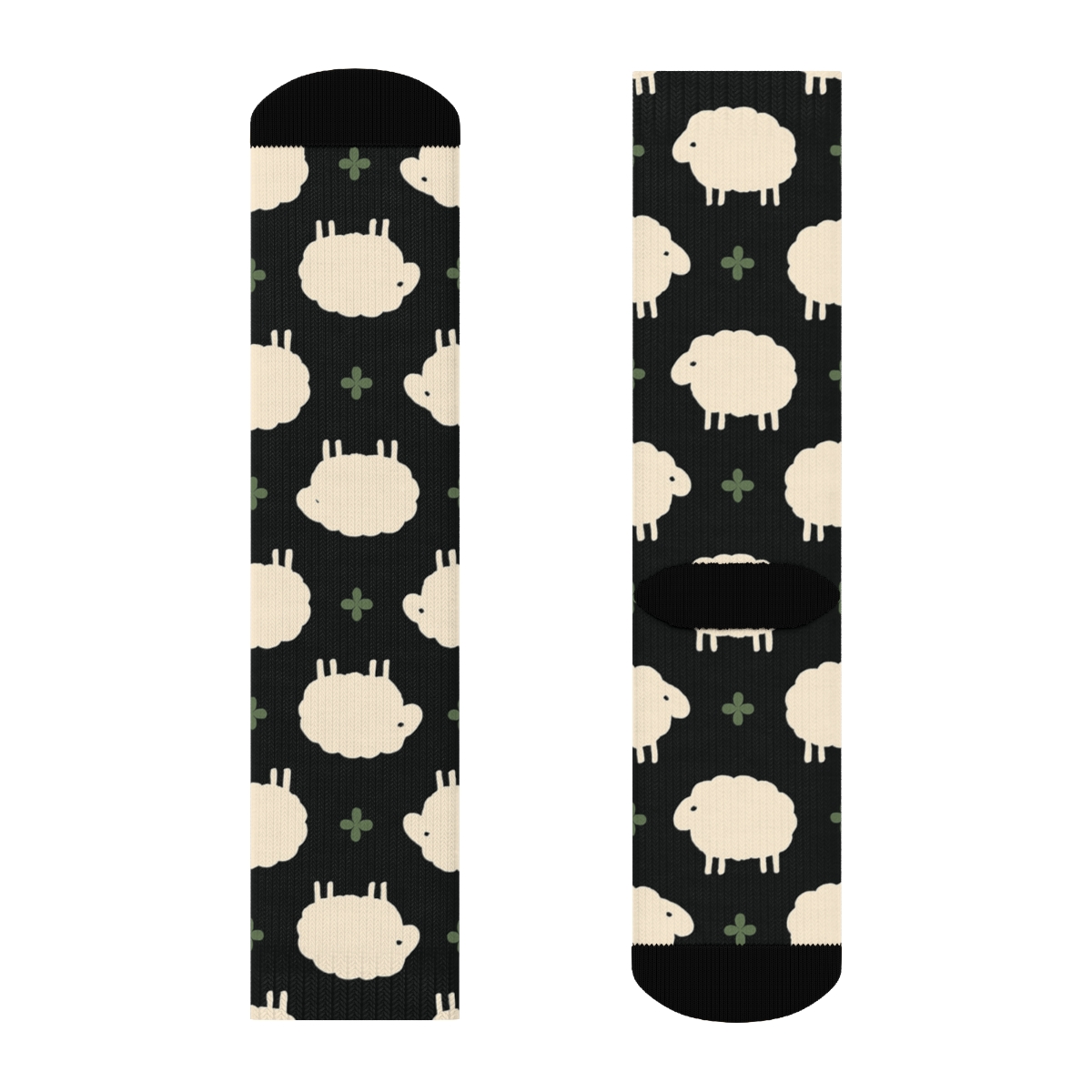 Pasture Grid With Sheep Silhouettes premium sports crew socks