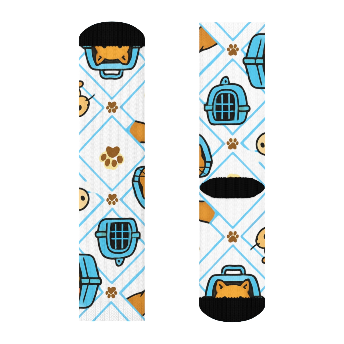 Paw Print Lattice With Veterinary Technician Moments unique graphic crew socks