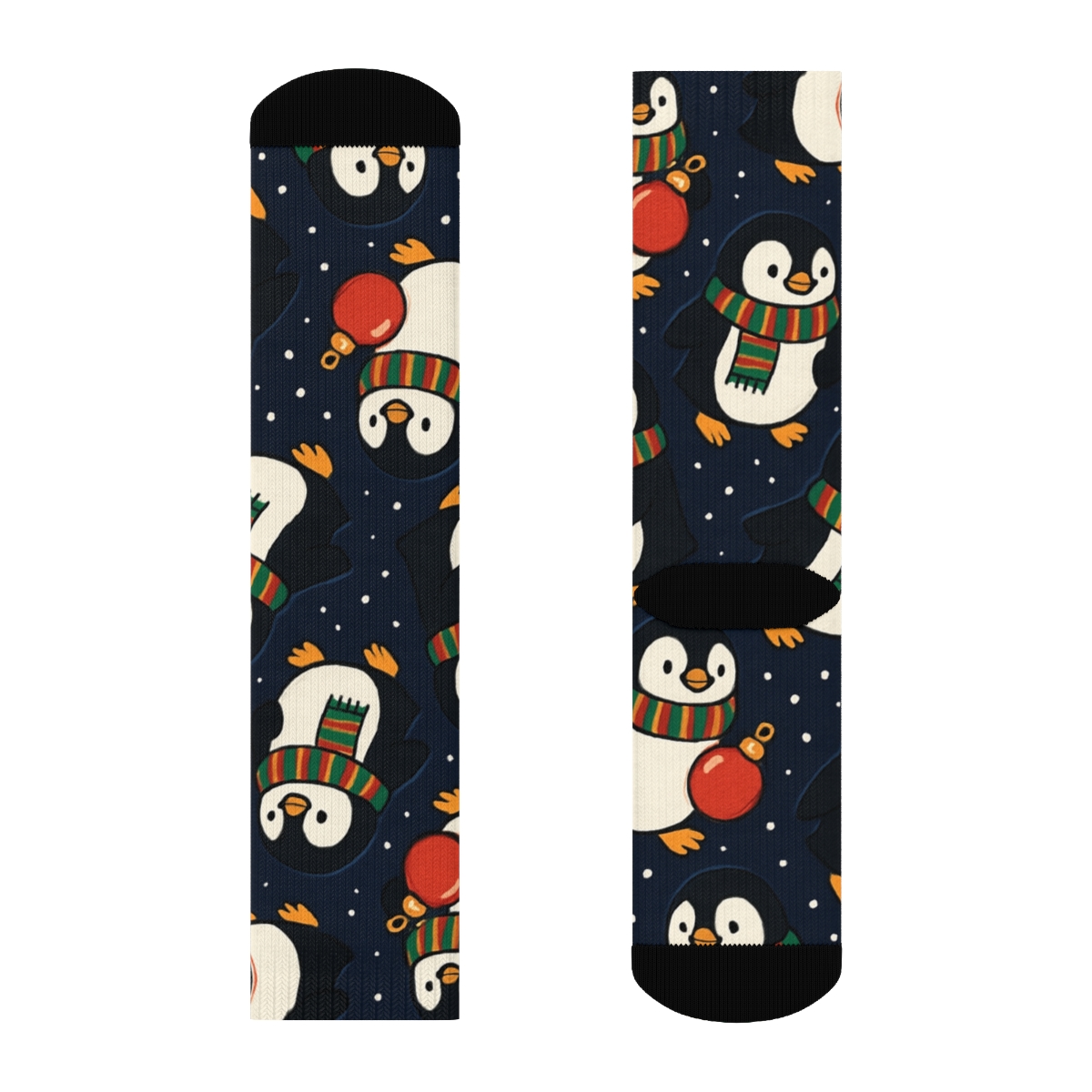 Penguin Ornament Scatter stylish athletic crew socks