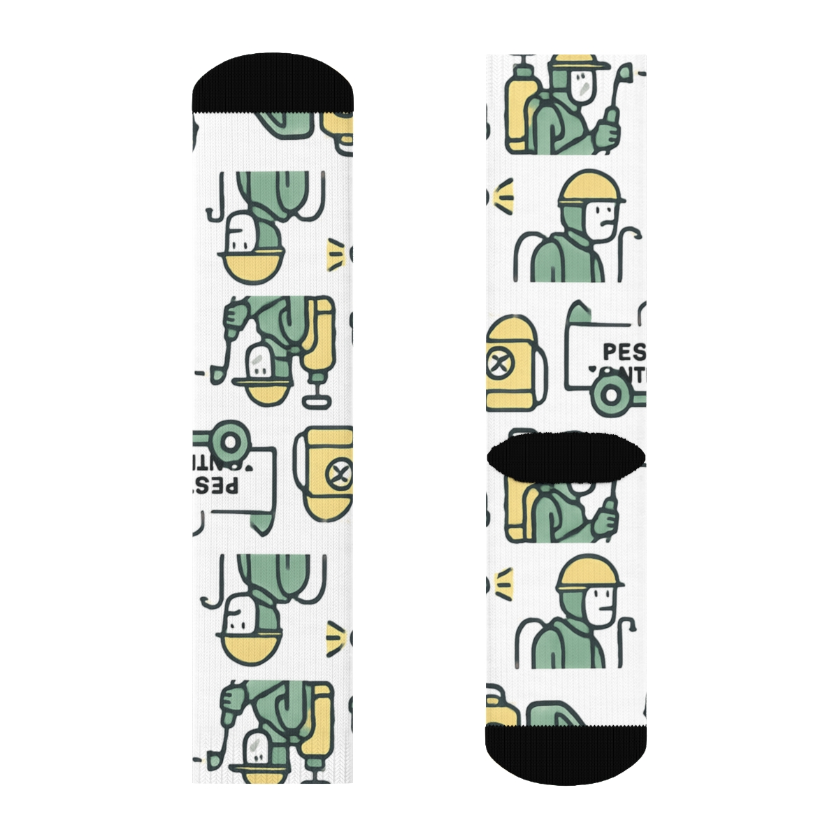 Pest Control Technician Chevron Fleet Pattern personalized crew socks