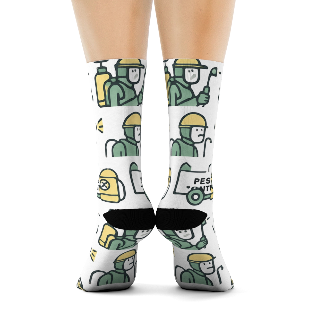 Pest Control Technician Chevron Fleet Pattern personalized crew socks