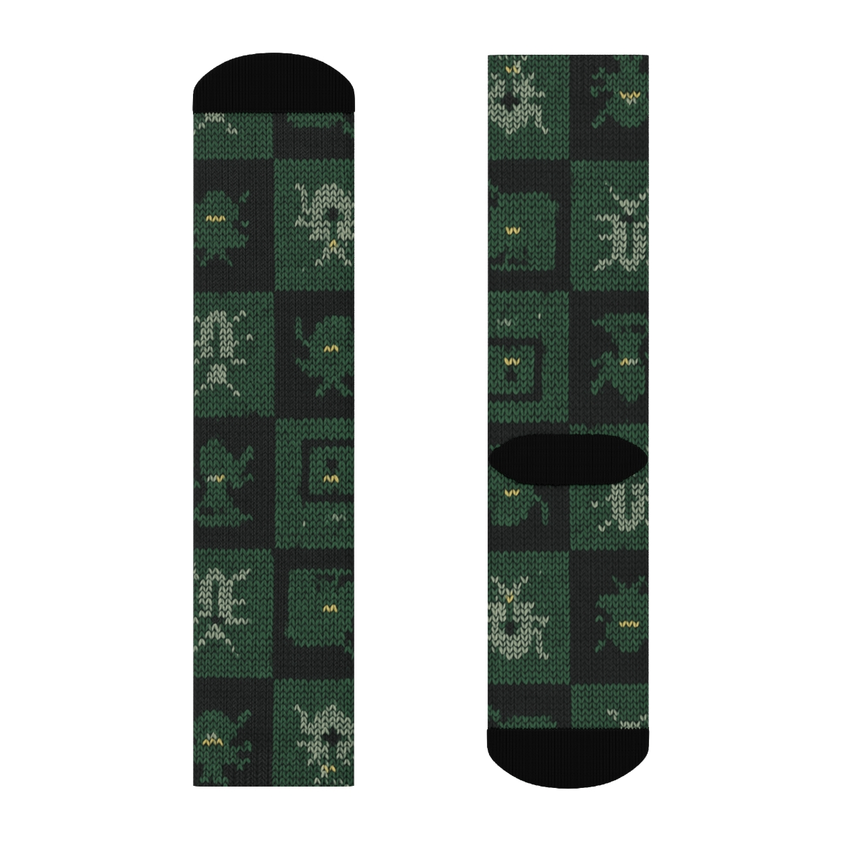 Pest Control Technician Knitted Pattern Illusion Grid stylish athletic crew socks