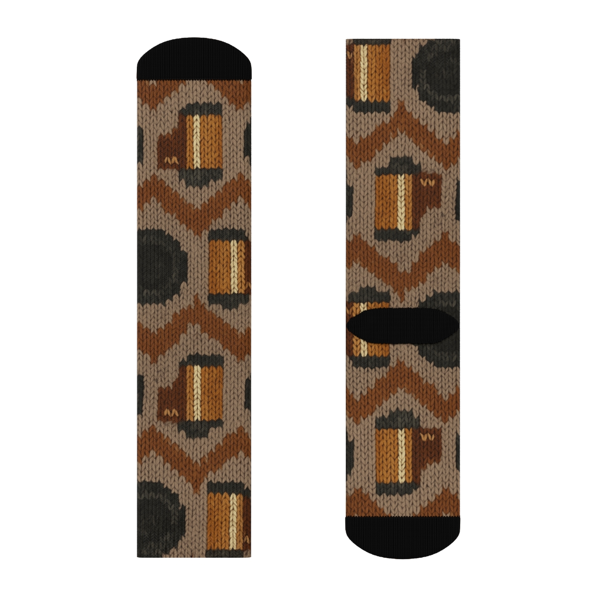 Photographer Knit Illusion Lens Chevron personalized crew socks
