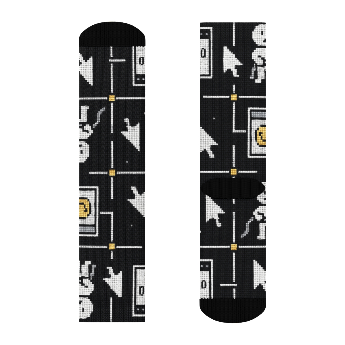 Pixel Party It Support Specialist Grid soft everyday crew socks