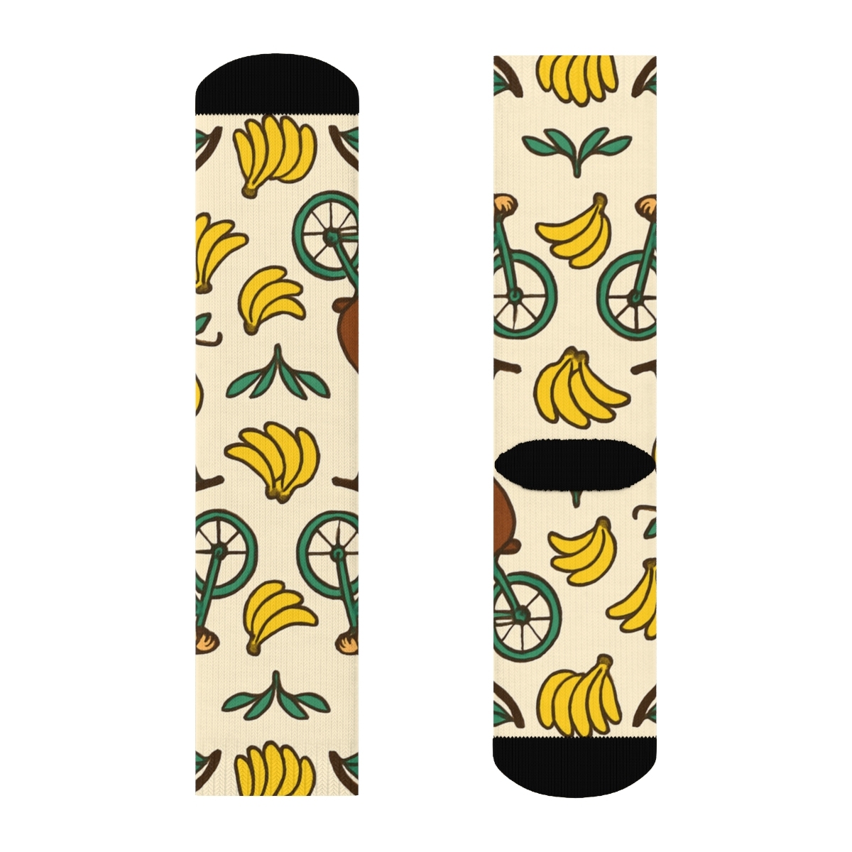 Playful Chimpanzees In Ape Parade Bands custom crew socks
