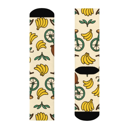 Playful Chimpanzees In Ape Parade Bands custom crew socks