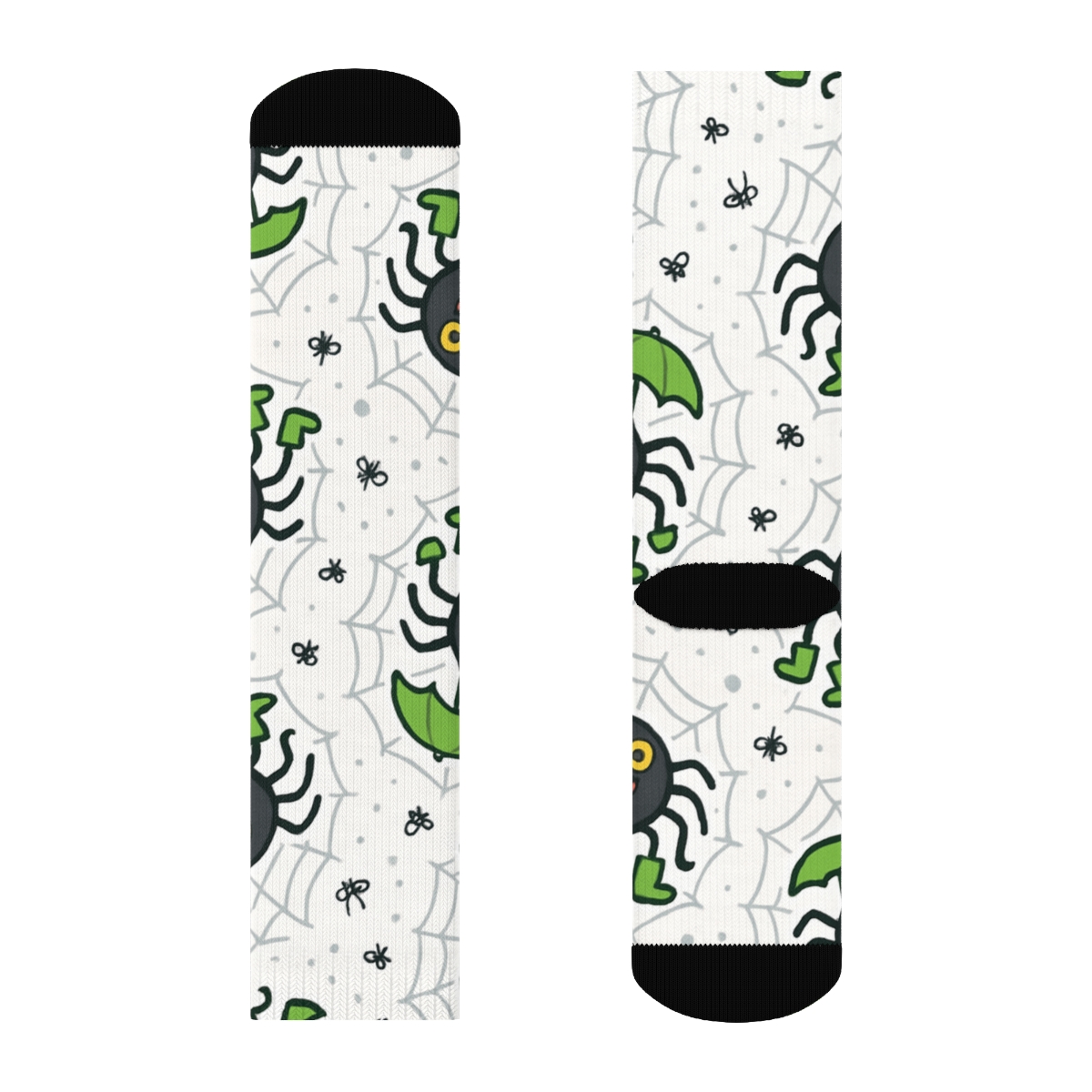 Playful Garden Tiles With Spider soft everyday crew socks