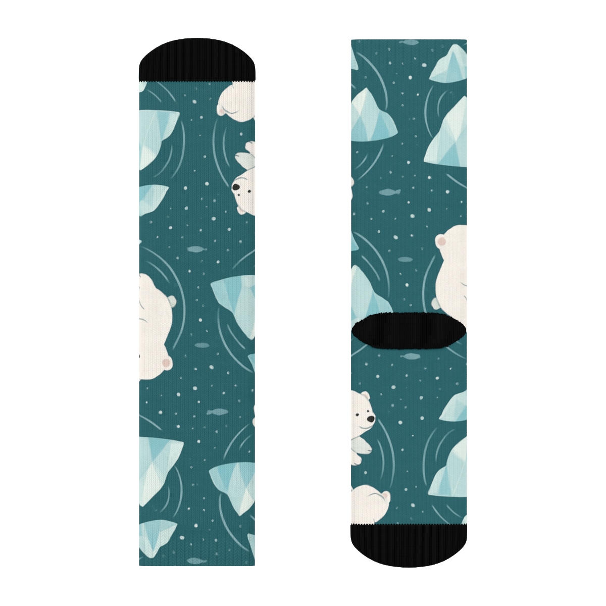 Polar Bear Frosted Cub Carousel custom crew socks