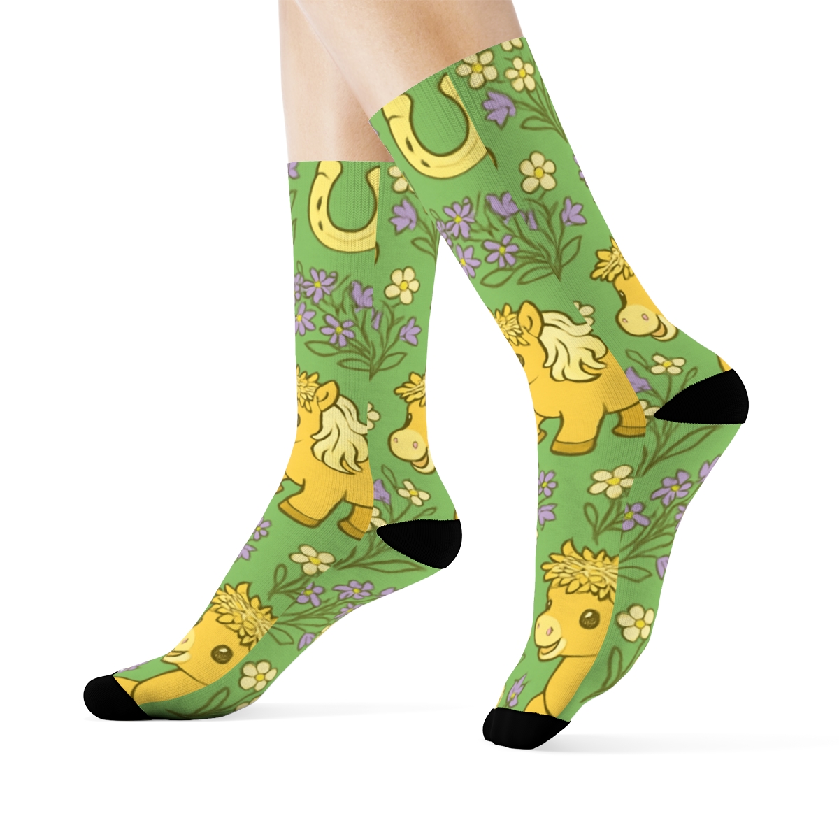 Pony Pasture Crown Tessellation custom crew socks