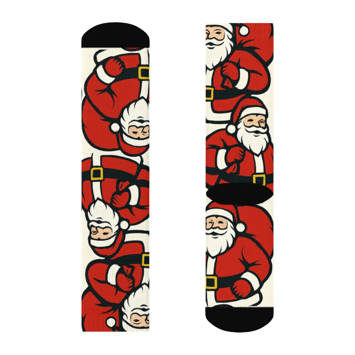 Pop Art Santa Collage Tilework stylish athletic crew socks
