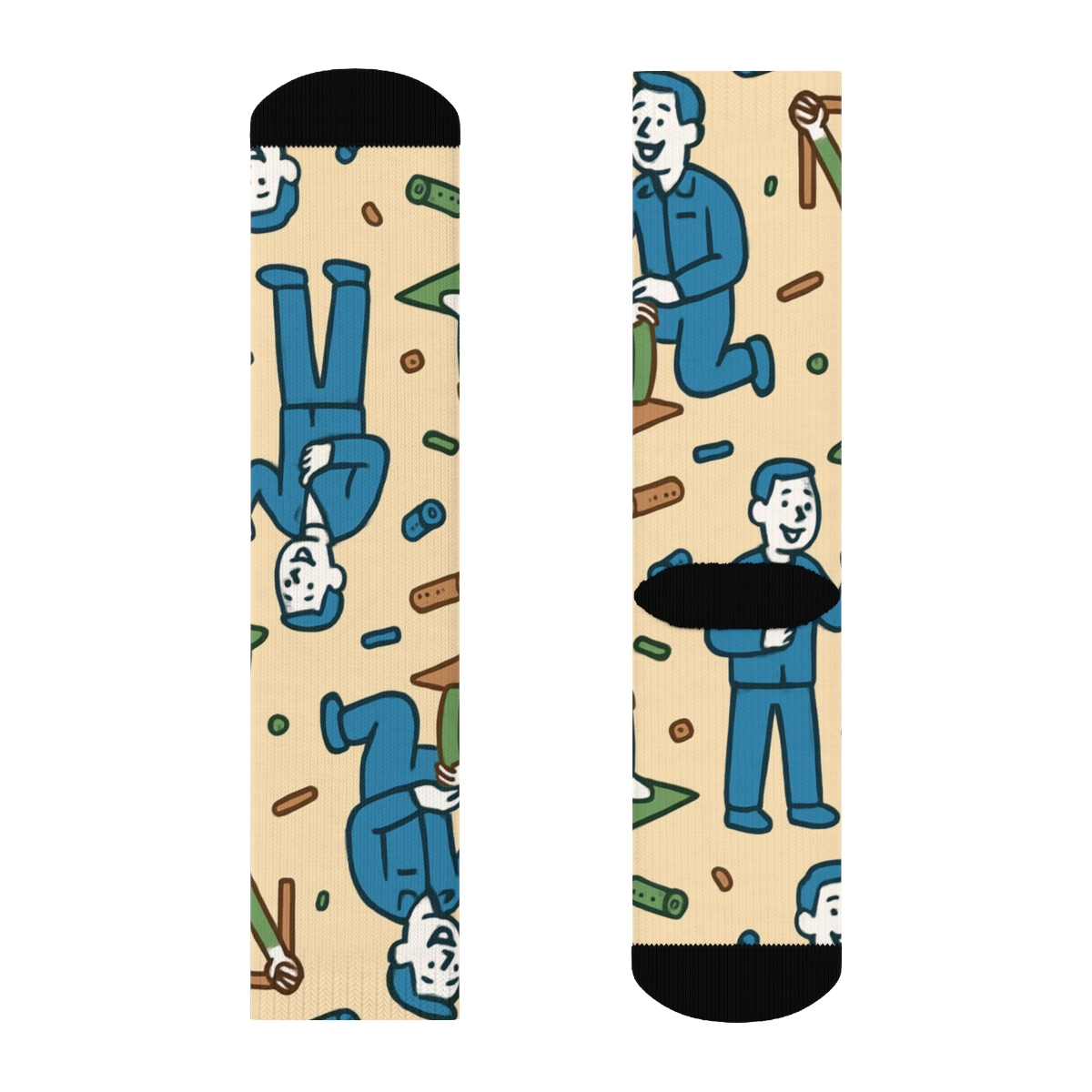 Posture Correction Parade With Physical Therapist Silhouettes custom crew socks