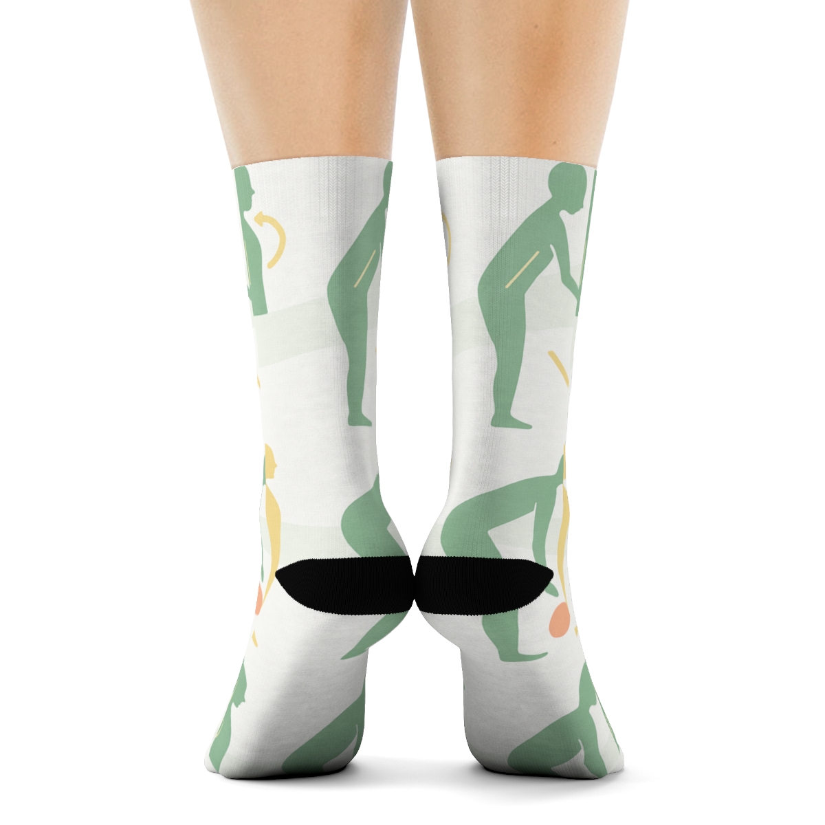 Posture Correction Wave Pattern, Physical Therapist Edition unique graphic crew socksPosture Correction Wave Pattern, Physical therapist Edition Crew Socks - Image 4