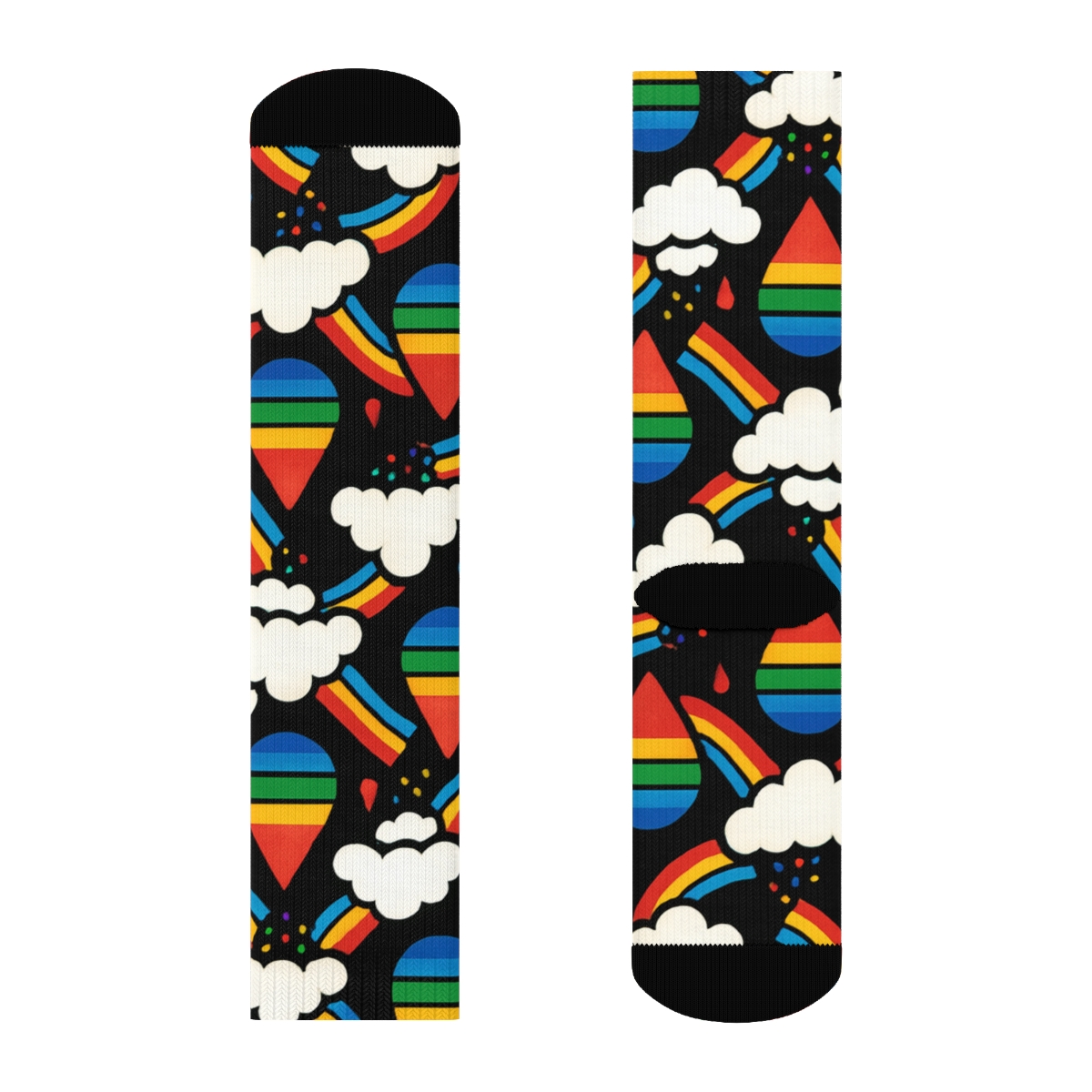Prismatic Storm Raindrop Lattice trendy patterned crew socks