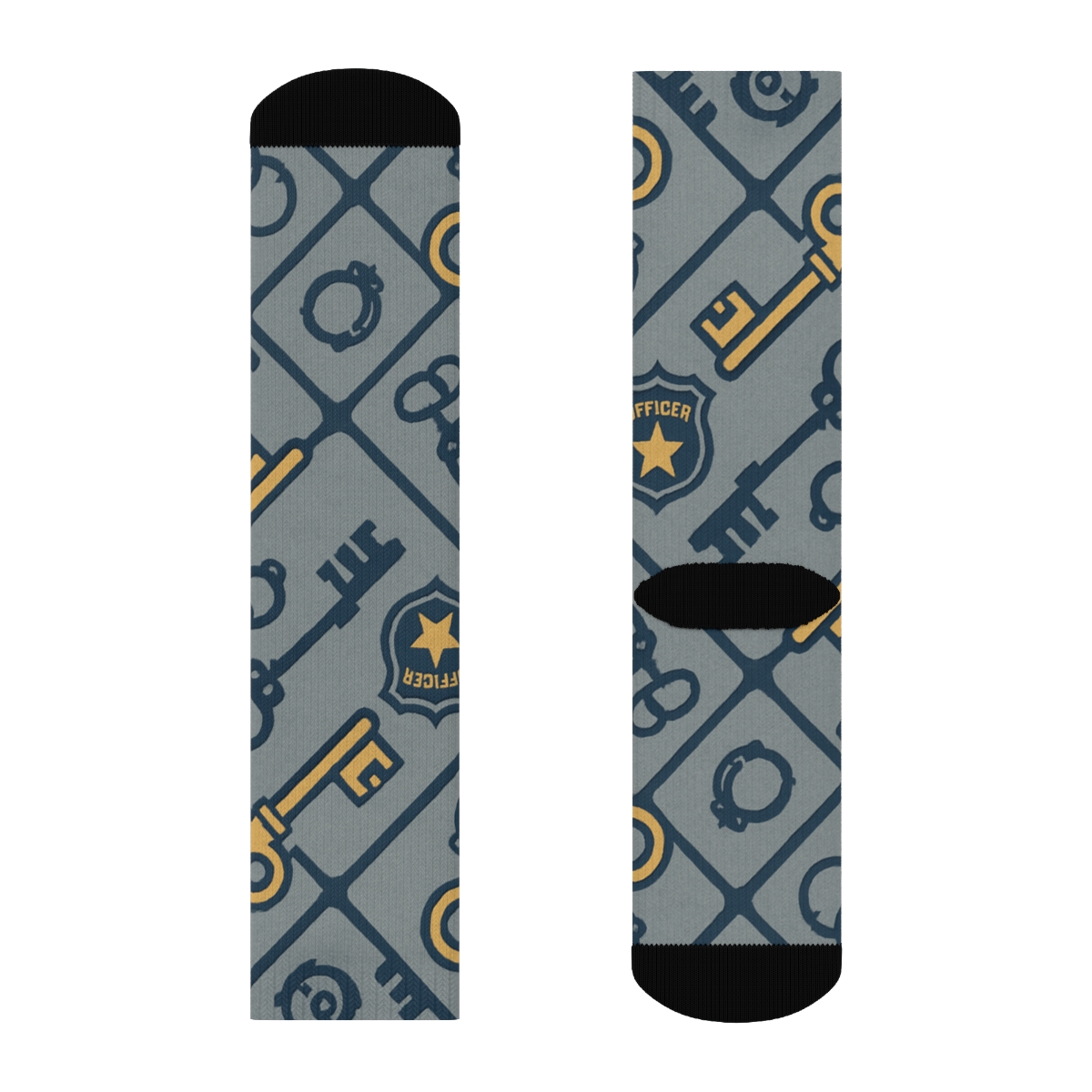 Prison Officer Key Ring Tessellation soft everyday crew socks
