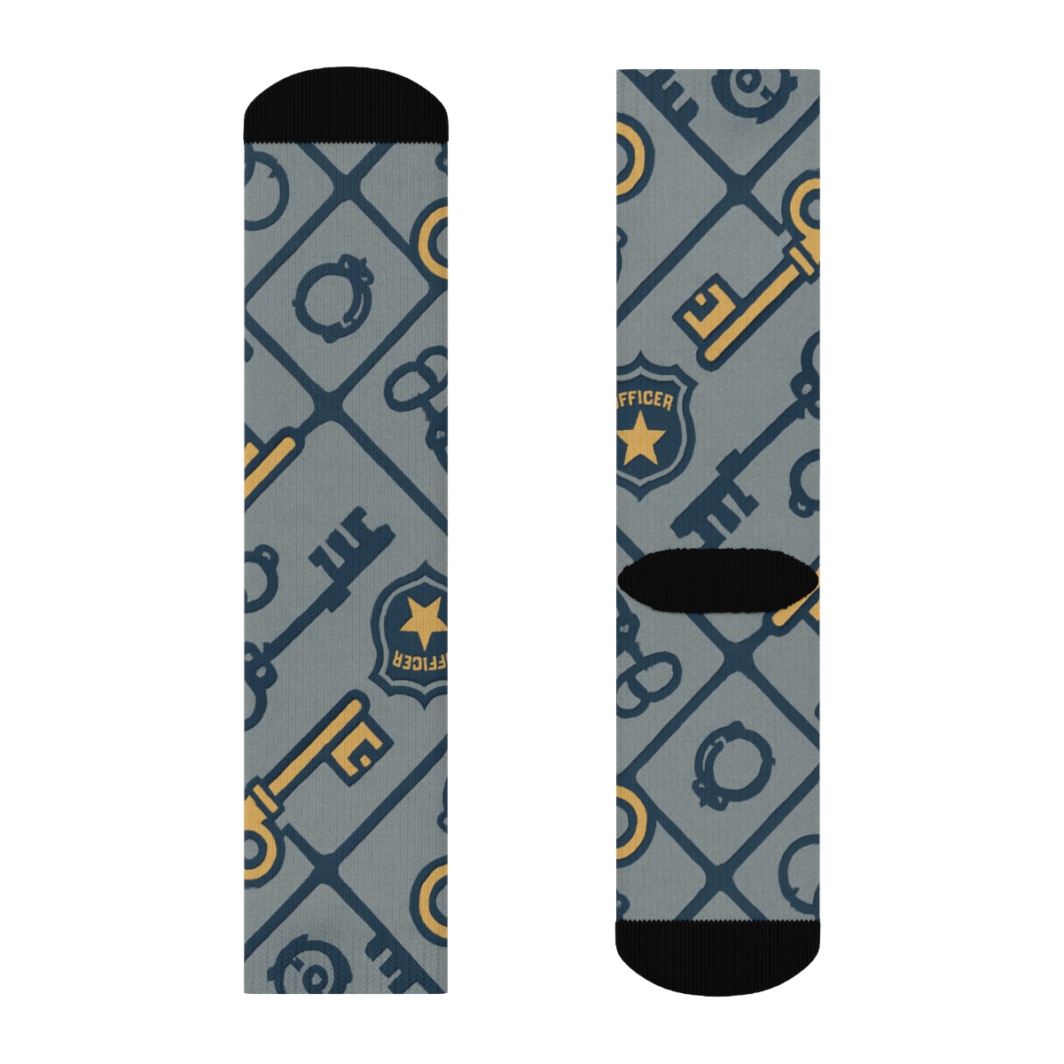 Prison Officer Key Ring Tessellation soft everyday crew socks