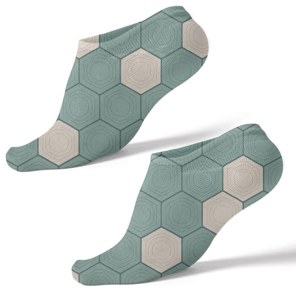 Tiny Hex Interval unique graphic ankle socks