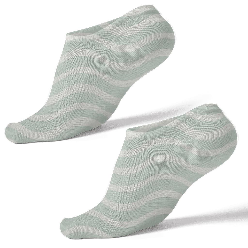 Quiet Wave Grid designer print ankle socks
