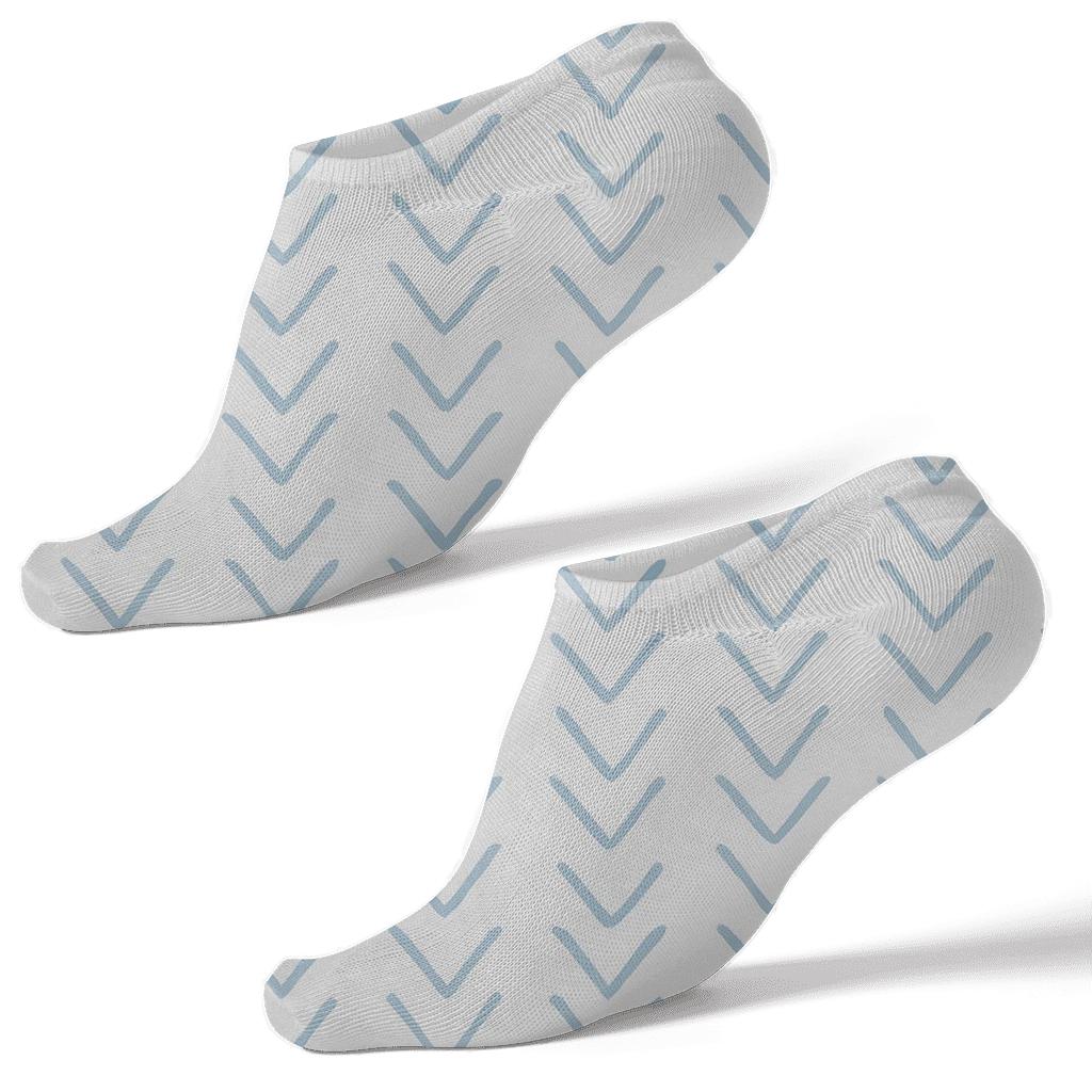 Staggered Micro Chevron premium sports ankle socks