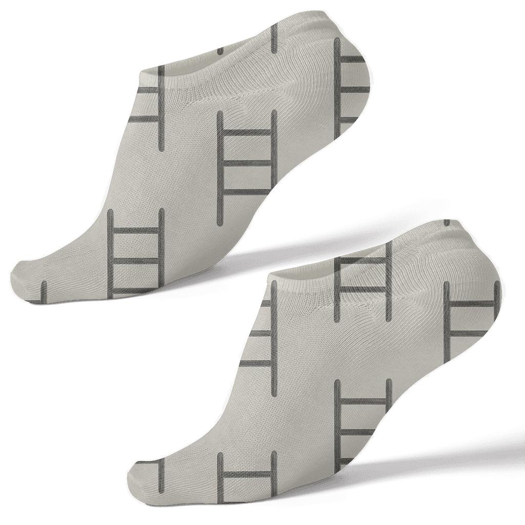 Quiet Ladder Offset custom ankle socks