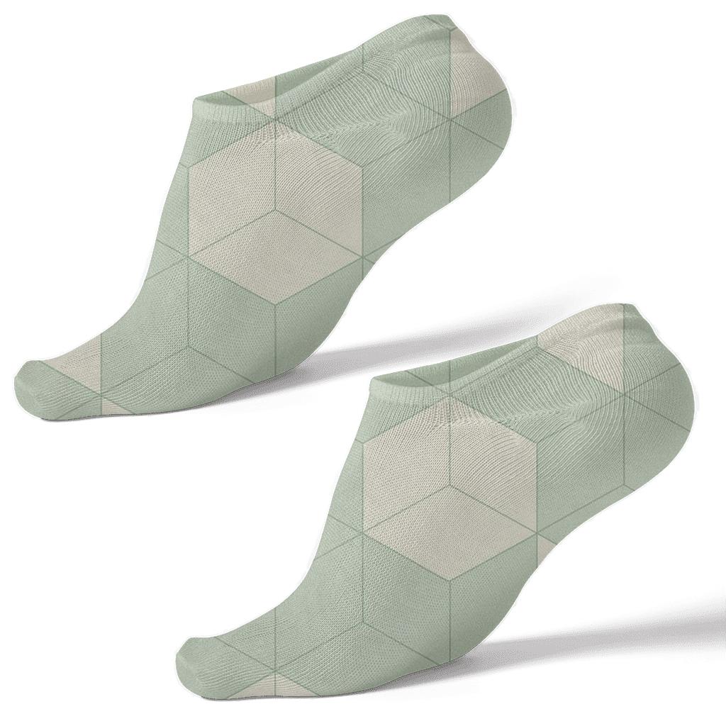 Tiny Polygon Mesh premium sports ankle socks