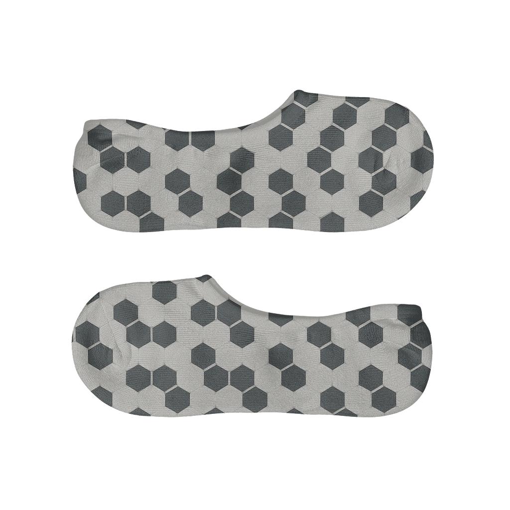 Micro Hex Scatter anti-slip no-show socks