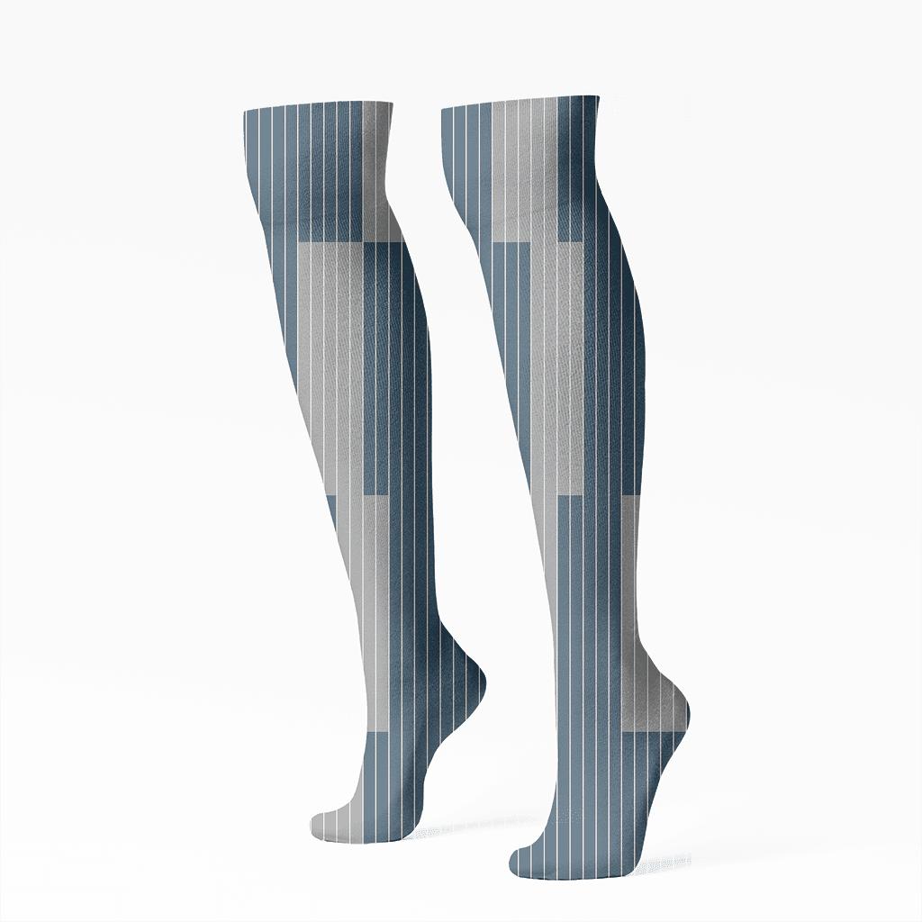 Micro Pinstripe Relay stylish athletic knee-high socks