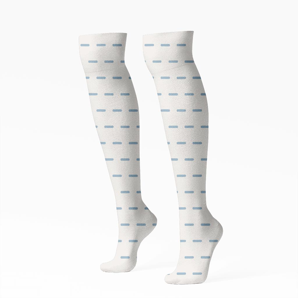 Even Dash Sequence designer print knee-high socks