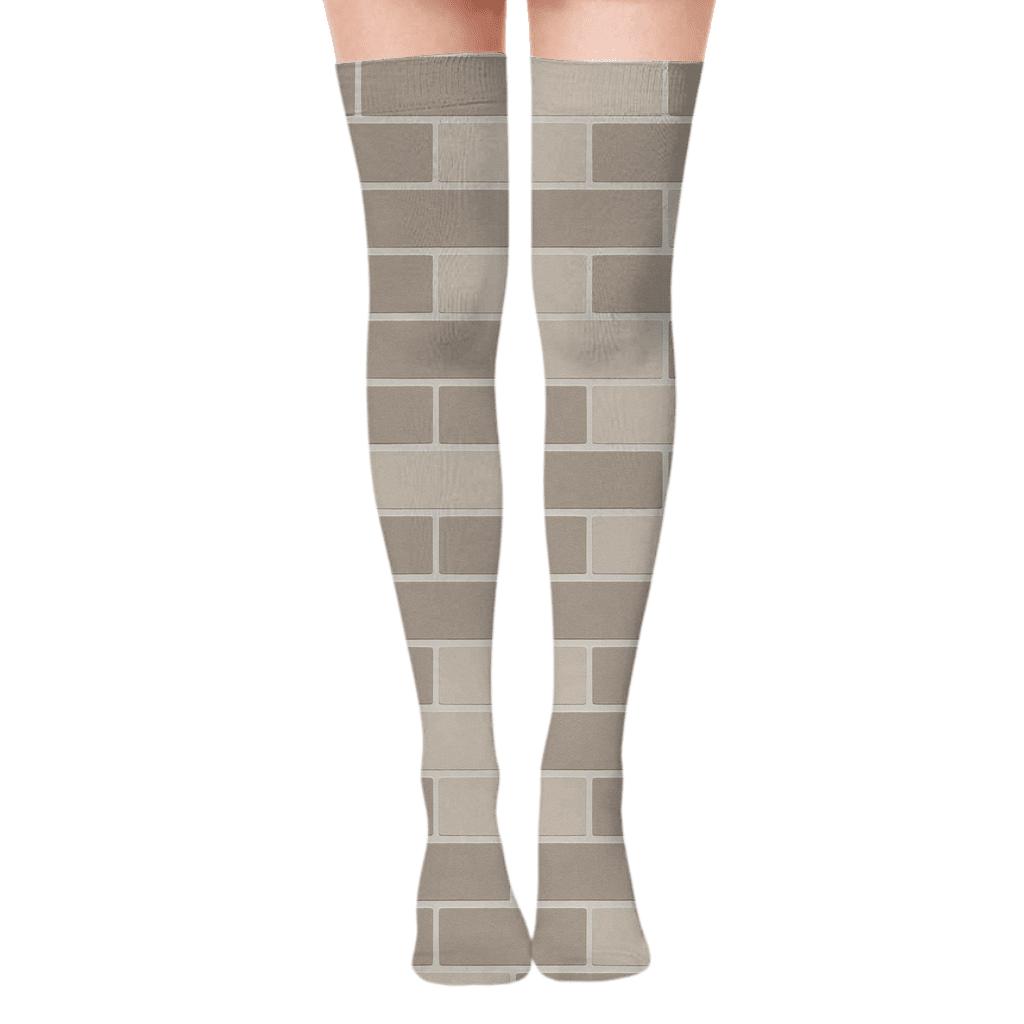 Narrow Brick Offset custom over-the-knee socks