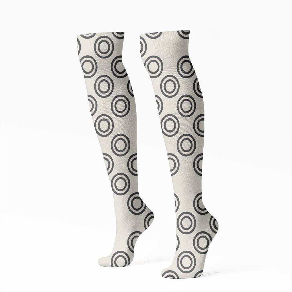 Small Ring Interval personalized knee-high socks