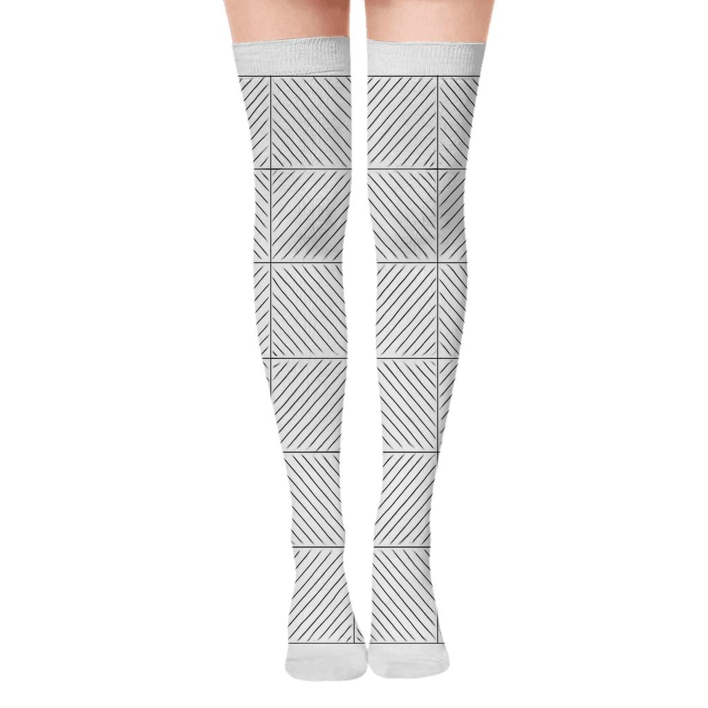 Plain Hatch Study custom over-the-knee socks