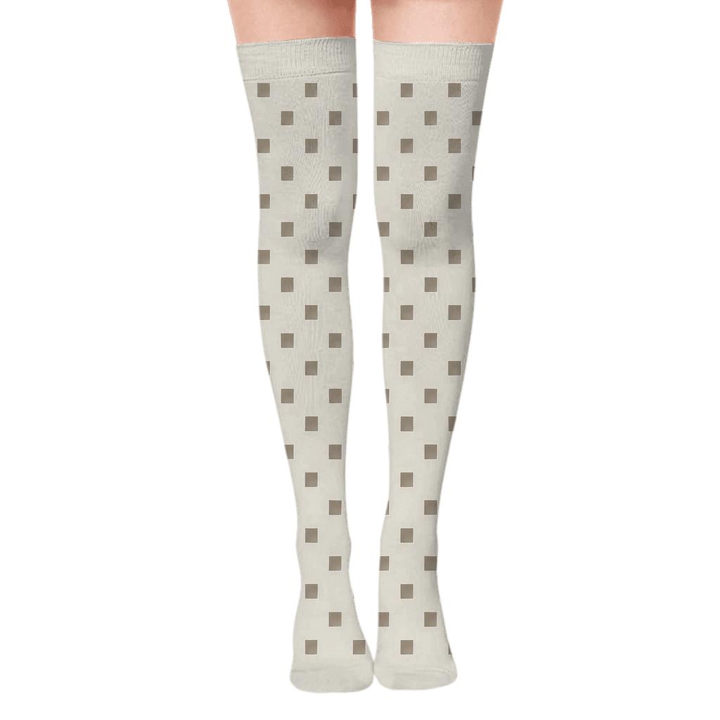 Mini Grid Drift personalized over-the-knee socks