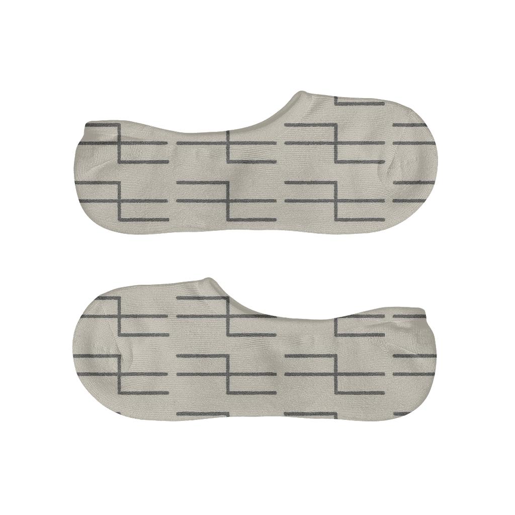 Fine Ladder Shift soft cotton no-show socks