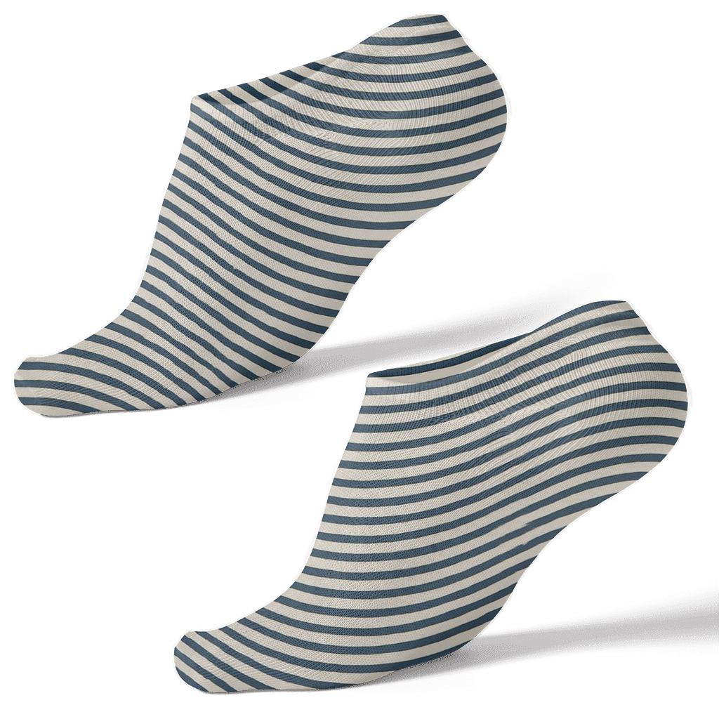 Subtle Moire Bands trendy patterned ankle socks