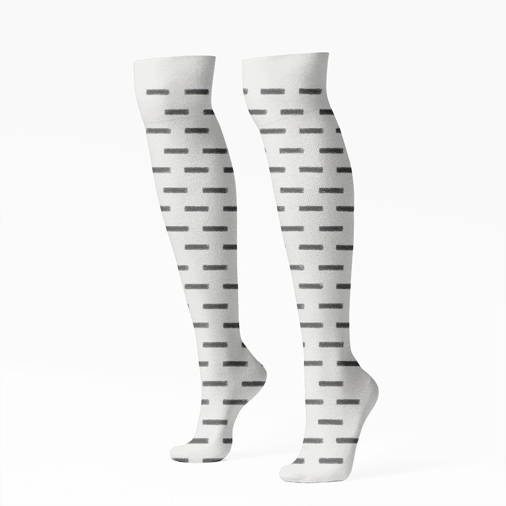 Even Dash Sequence designer print knee-high socks