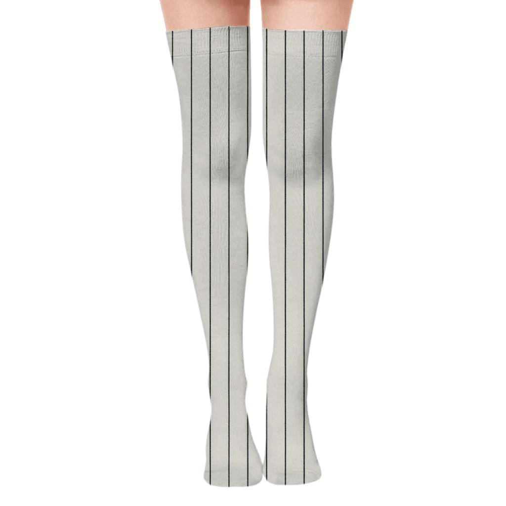 Micro Pinstripe Relay soft everyday over-the-knee socks