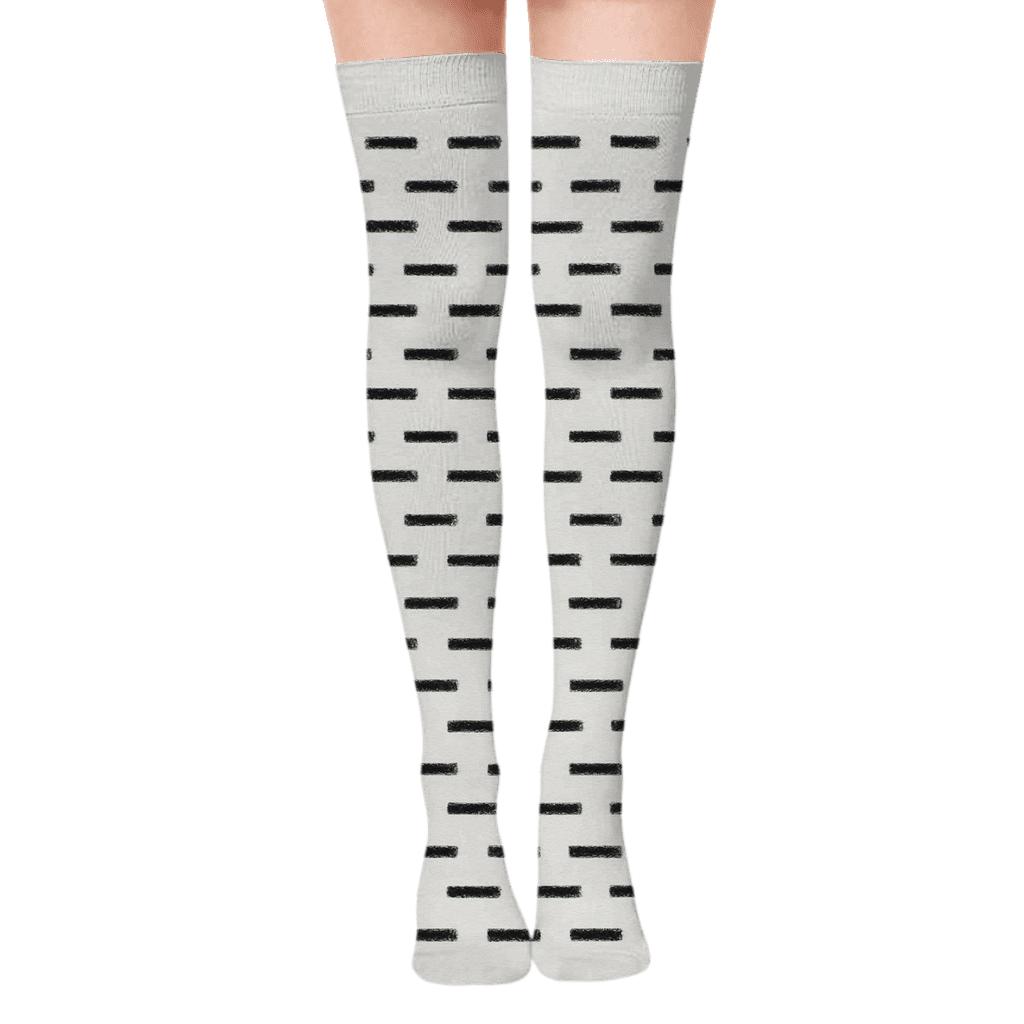 Even Dash Sequence comfortable cotton over-the-knee socks