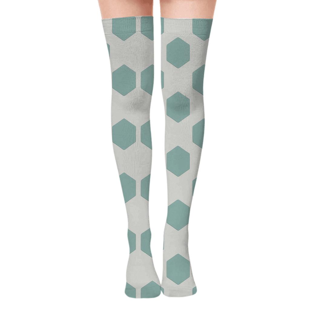 Tiny Hex Scatter unique graphic over-the-knee socks