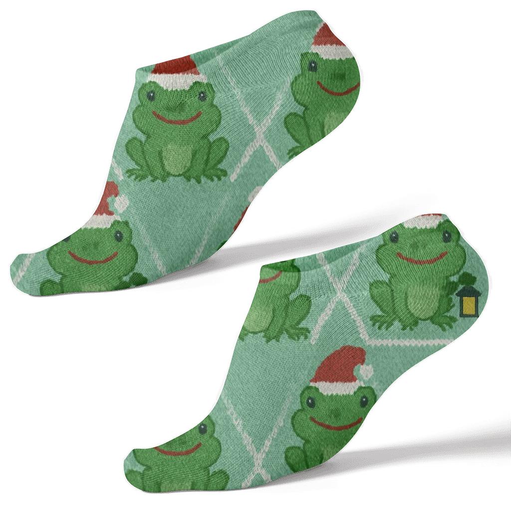 Frog Carol Triangle Array trendy patterned ankle socks