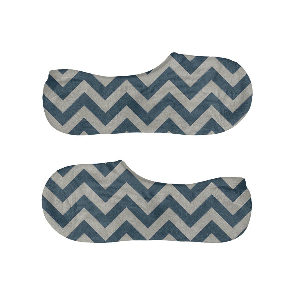 Micro Chevron March soft cotton no-show socks